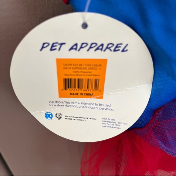 NWT DC Pet Apparel supergirl superman dog Halloween costume - Picture 4 of 9